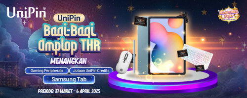 UniPin Bagi-Bagi Amplop THR – Menangkan Tab Gratis, Gaming Peripheral dan Jutaan UniPin Credits!